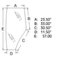 LH Door Glass Fits 5065M 5075M 5083E 5085M 5093E 5095M 5101E R198624