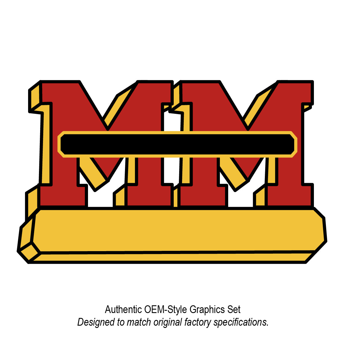 Replacement Logo Decal 4x7-VINYL Fits Minneapolis-Moline