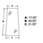 R52881 Cab Glass Fits Case 580K 580SK 580L 580SL 590T Left Door Window Hinged