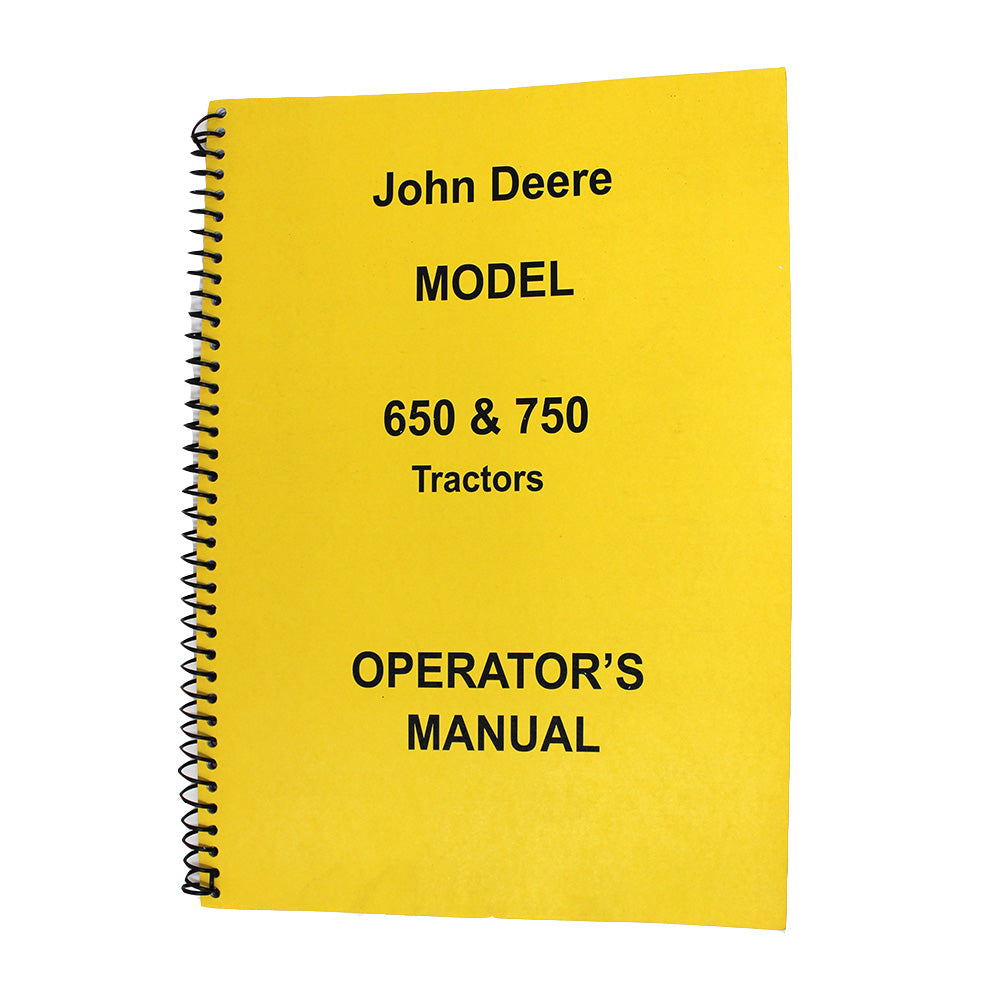 JD-O-OMRW15455 Operators Manual Fits John Deere 650 750