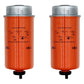 (2) Fuel Filters Fits John Deere 1654 1854 2054 2204 6140M 6150M 6155M RE522878