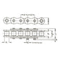 SW60X10US RC60 #60 Roller Chain - 10 Foot Length