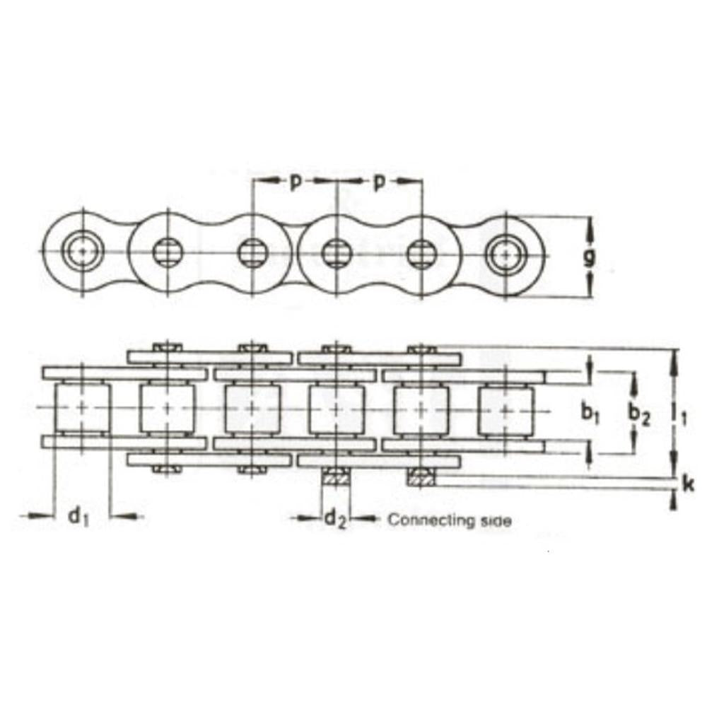 SW60X10US RC60 #60 Roller Chain - 10 Foot Length