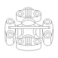 Cross & Bearing Assembly Fits John Deere Replaces RE52347