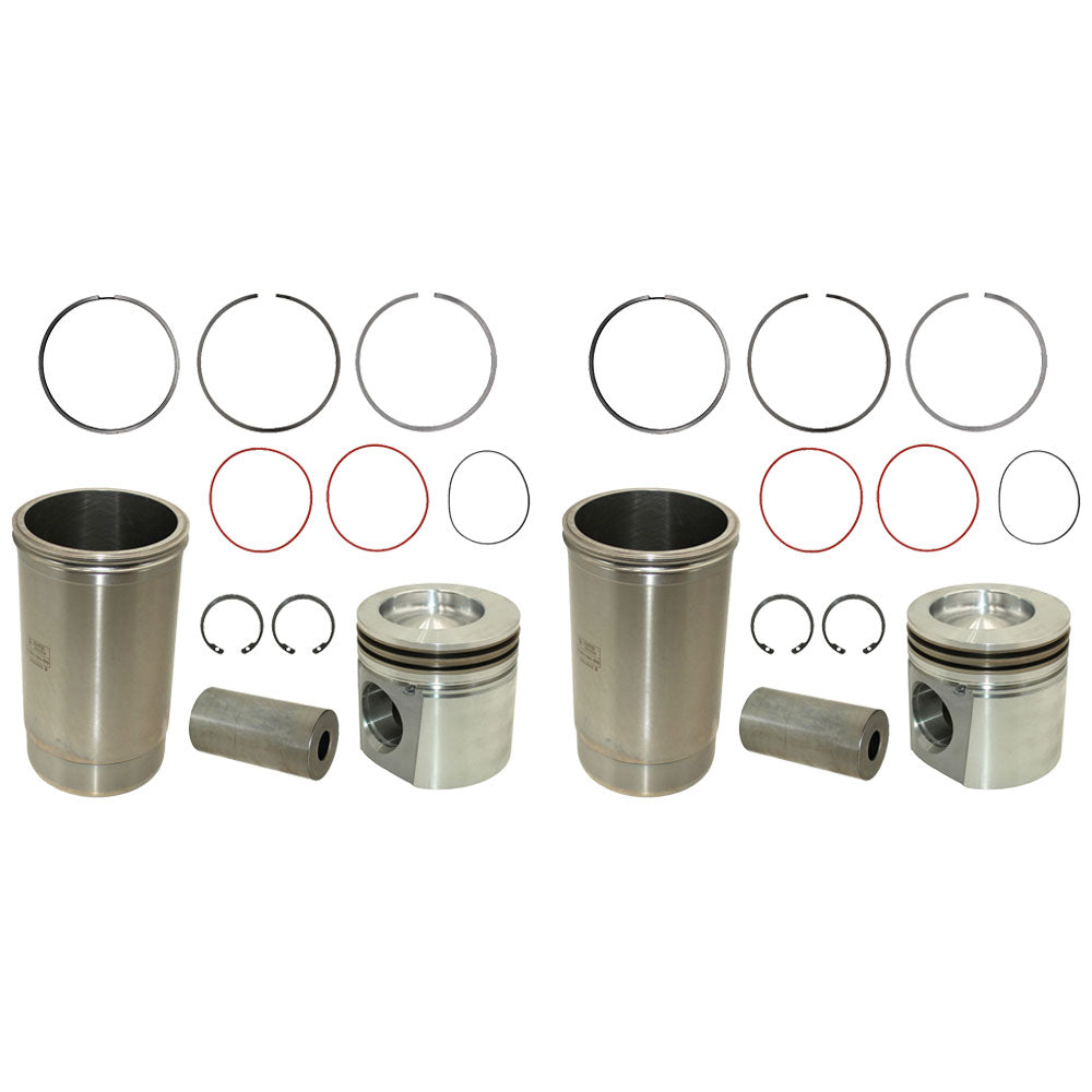 Qty 2: Piston Liner Kit Fits John Deere Replaces RE64509