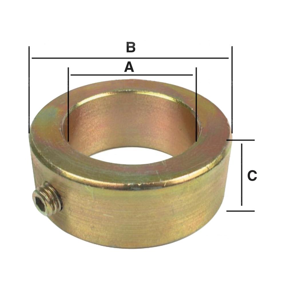 Shaft Locking Collar, ID: 1 1/4'', OD: 2'', Height: 7/8''.