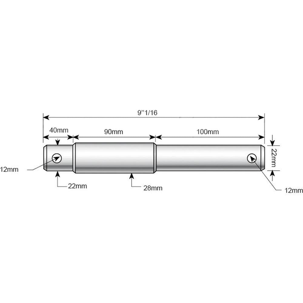 S.11874 Lower Link Implement Pin - Dual (Fits CAT. 1/2)