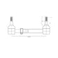 S.30283 Tie Rod/Drag Link Assembly, Length: 290 - 860mm Fits Deutz-Fahr