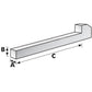 S.3690 Gib Head Key 3/16'' x 3/16'' x 2 1/2'' (Din )
