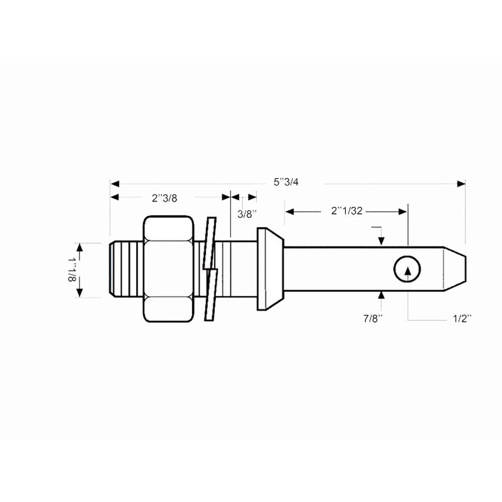 S.5188 Heavy Duty Lower Link Implement Pin (Fits CAT. 1)