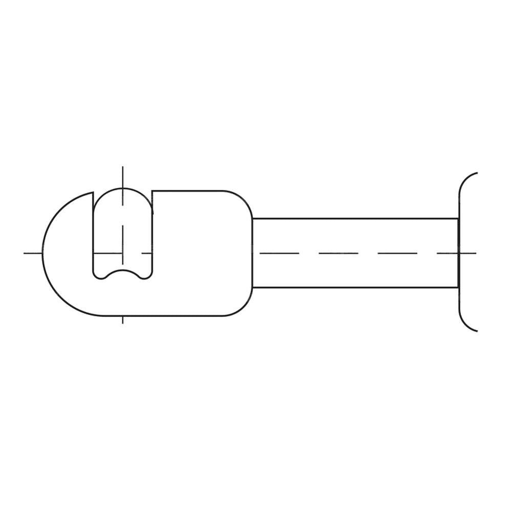 189447A2 Gas Strut,  Total length: 485mm Fits Renault