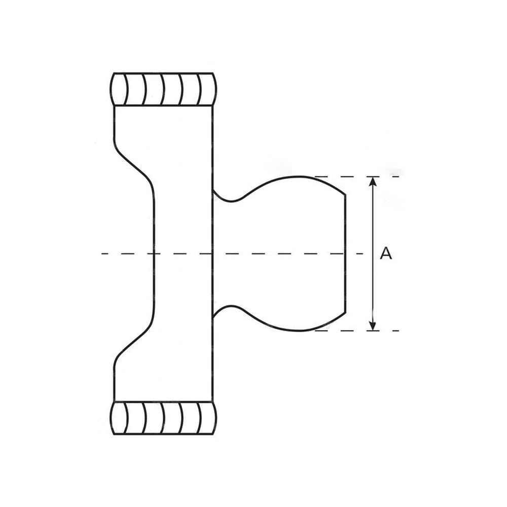 S.6660 PTO Wide Angle Tube Yoke Size: 34.5 x 4mm, Ref: OvGA. Fits Walterscheid