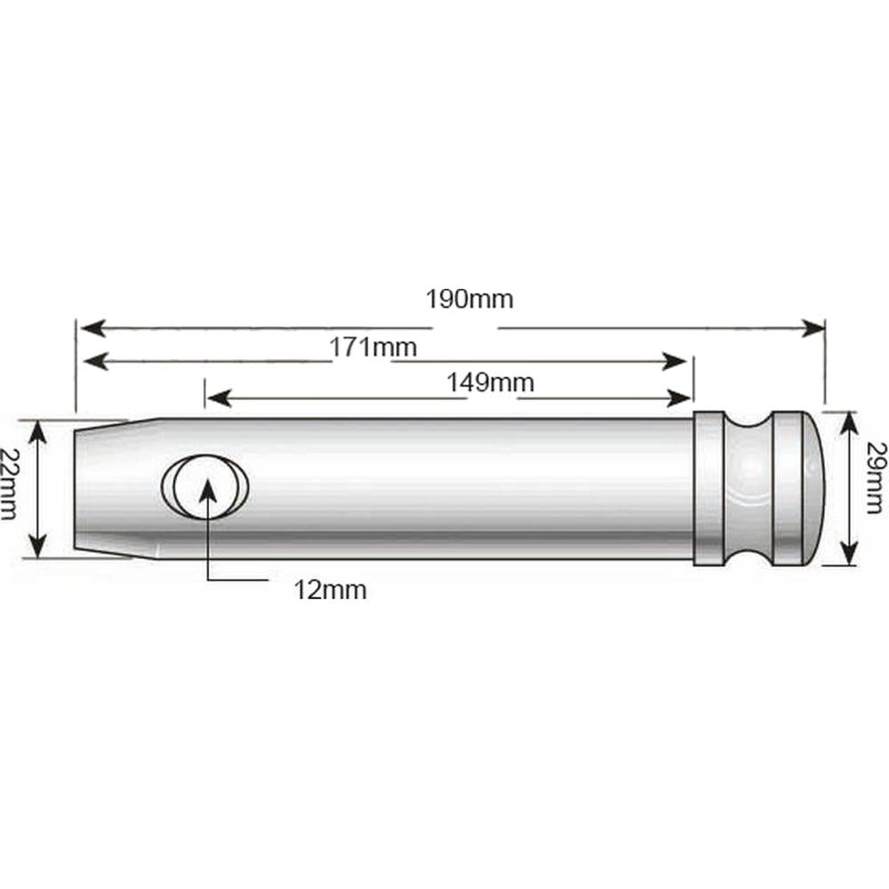 S.72 Lower Link Pin - Standard (Fits CAT. 1) Fits Massey Ferguson
