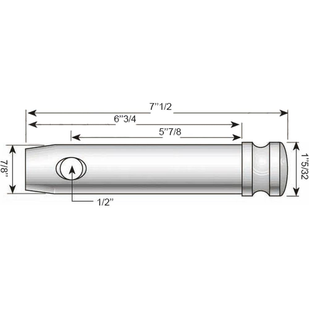 S.72 Lower Link Pin - Standard (Fits CAT. 1) Fits Massey Ferguson