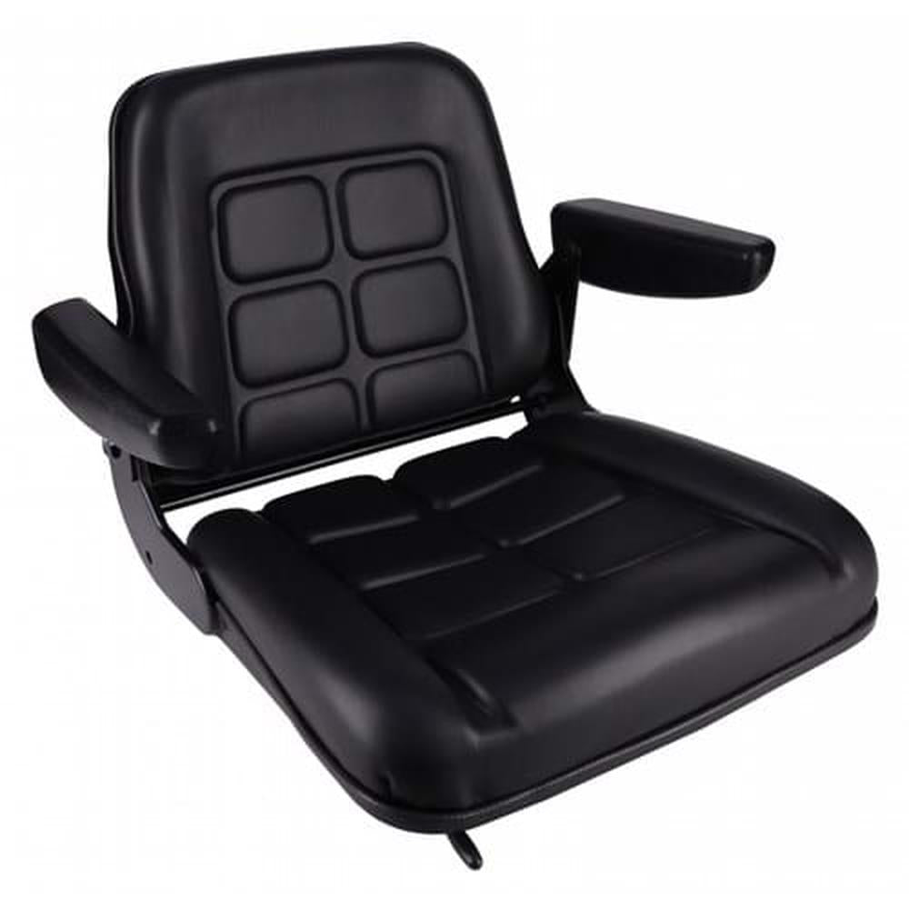 S830801 Low Back Seat, Black Vinyl Fits Massey Ferguson