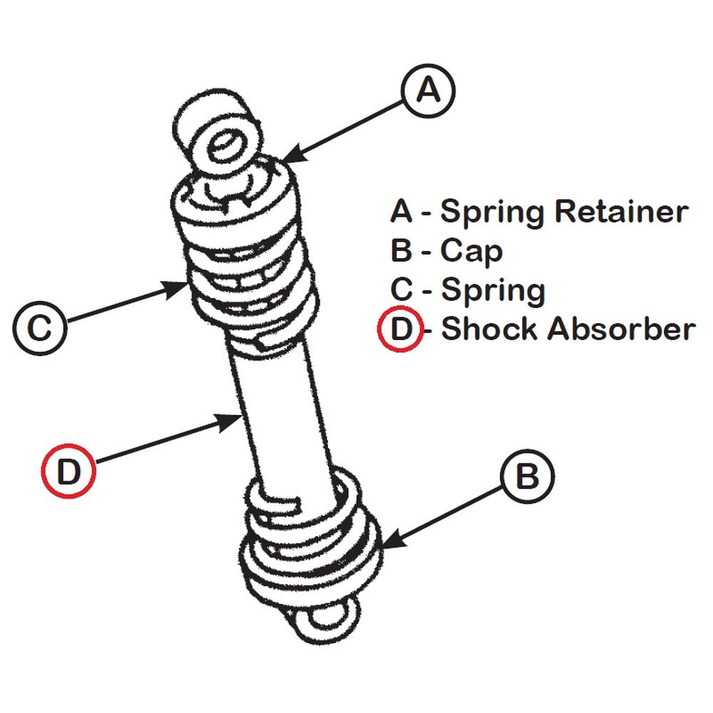 AR27572-BSHNGS Seat Shock Absorber Fits John Deere