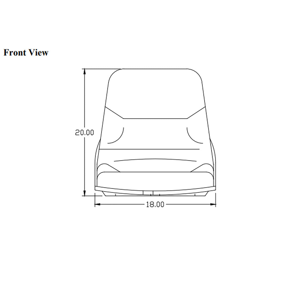SEQ90-0121 Uni Pro Black Vinyl Seat Fits Caterpillar 35