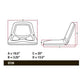Flip Dishpan Seat with Brackets Fits Massey Ferguson UN55