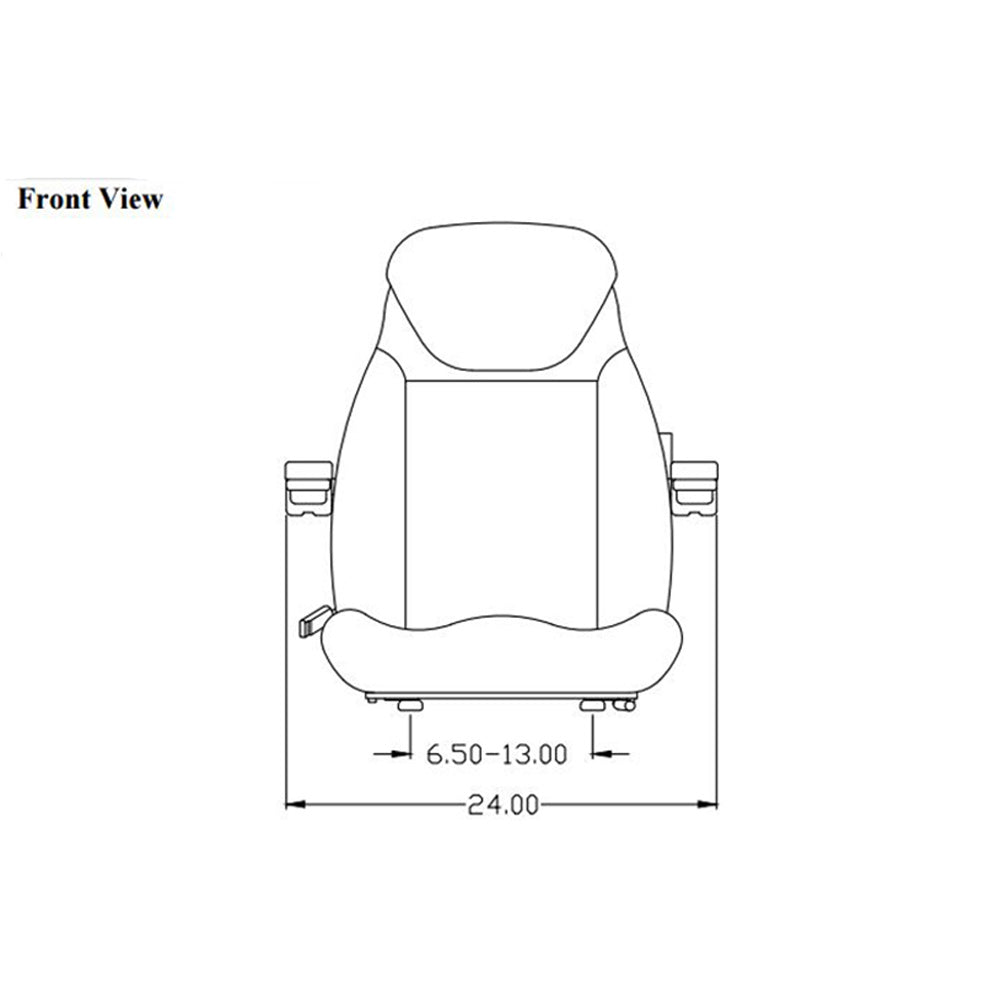 SEQ90-0168 Black Cordura Fabric Seat Assembly Fits Caterpillar 245B 307SSR