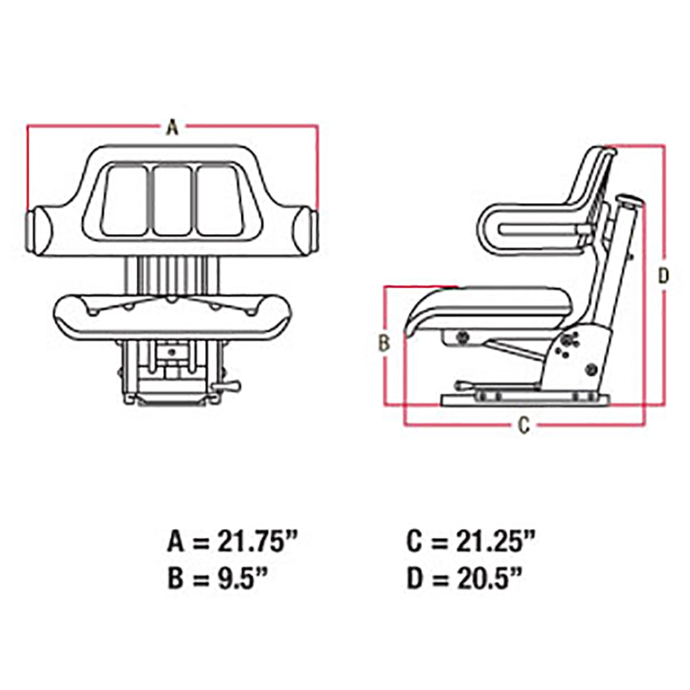 SEQ90-0173-AIC Yellow Universal Wrap Around Seat