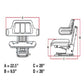 W333BL Black Universal Wrap Around Seat Fits Universal Products