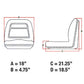 Gray Vinyl Seat Fits Universal Products Replaces B1LGT100GR