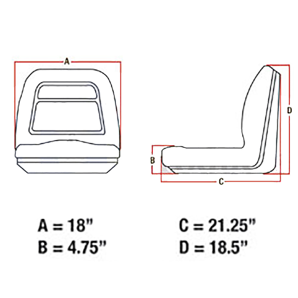Compact Tractor Skid Steer Loader UTV Lawn Garden Mower Seat Gray 1 Pair (2)