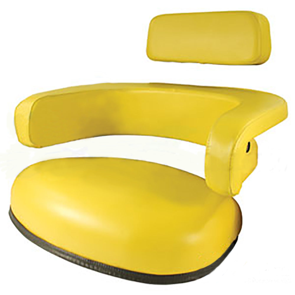 Seat 3-Piece Set Vinyl Yellow Fits John Deere 4020 7700 4230 3020 AR59679