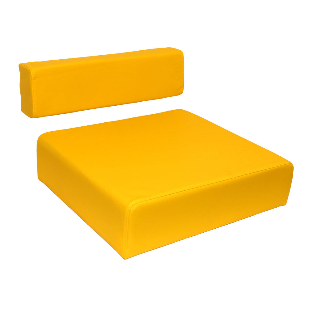 Seat Cushion Wood Backed Vinyl Yellow Fits John Deere 330 40 420 430 320 440 101