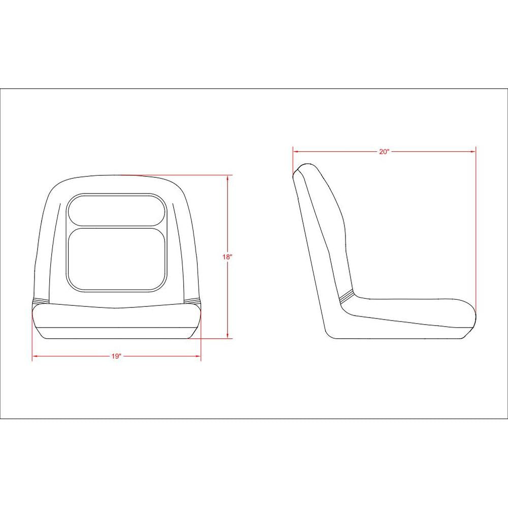 Ultra High-Back Yellow Seat Fits Riding Lawn Mowers Compact Tractors UTV Gators