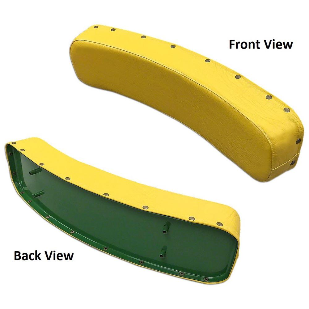 AF3271R-STEEL Steel Base Yellow Back Rest Seat Cushion Fits John Deere