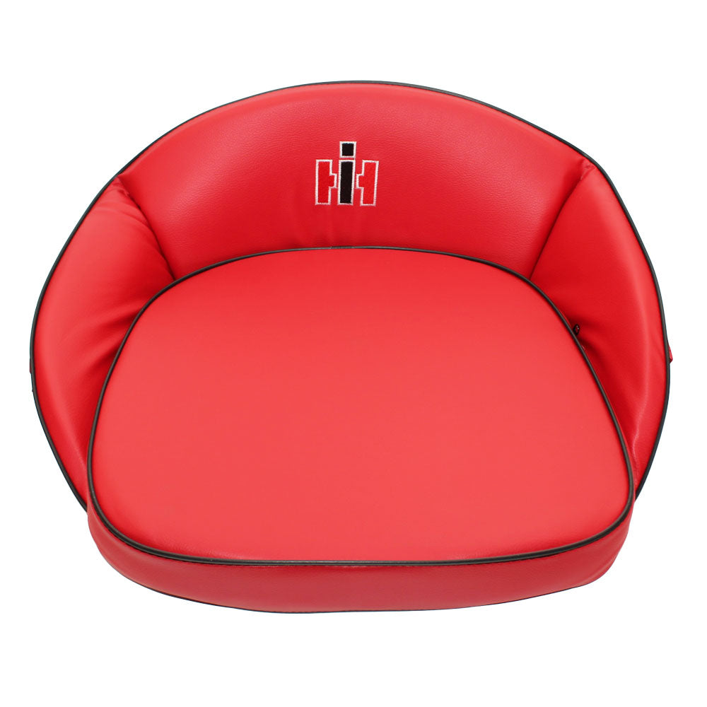 Red Deluxe Seat Cushion with Logo Fits International Replaces SEQ90-0554