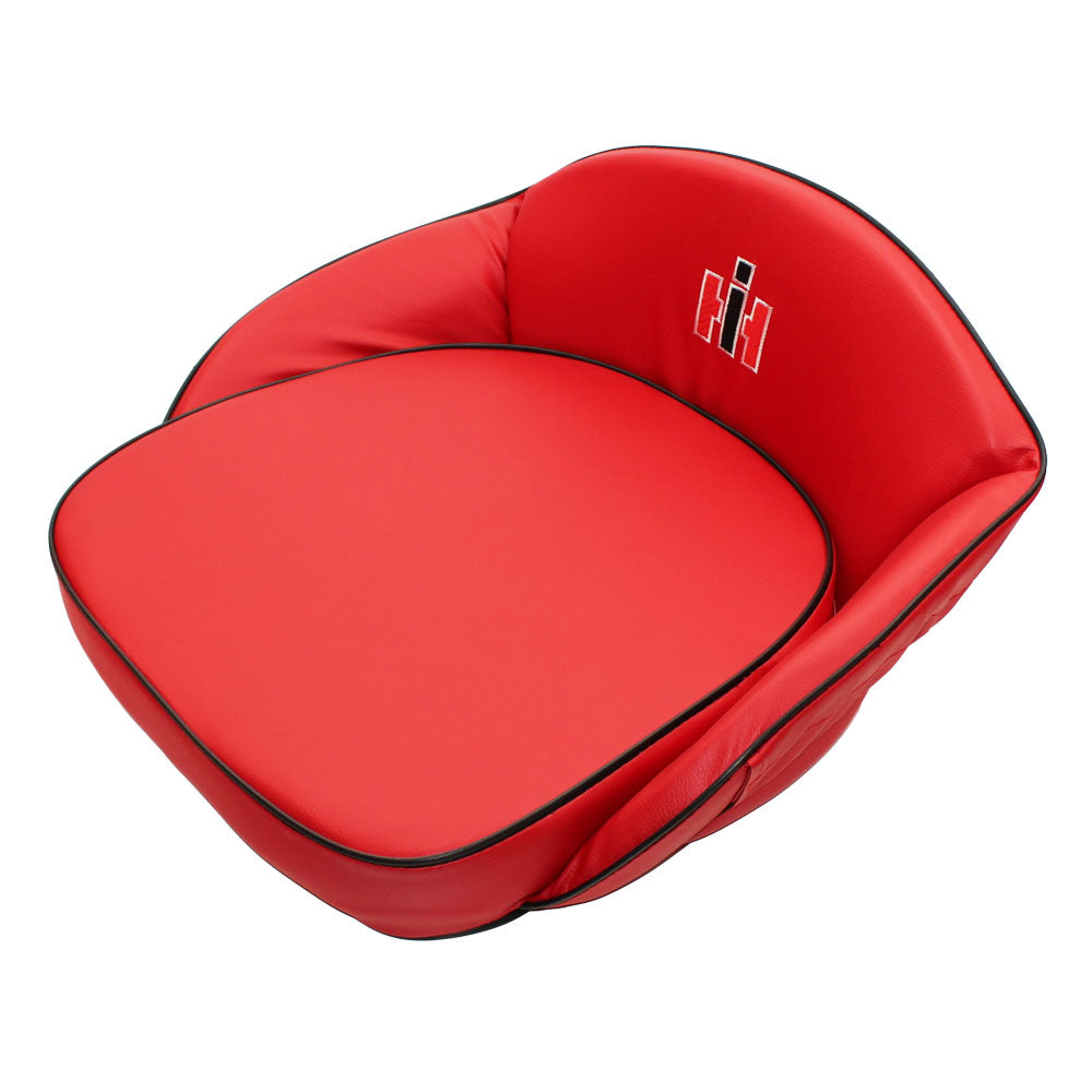 Red Deluxe Seat Cushion with Logo Fits International Replaces SEQ90-0554