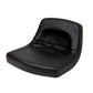 Black Low-Back Steel Pan Seat for Lawn Mowers & Garden Tractors Heavy Duty