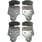 (4) Trailer Utility Wood Sides Latch Rack Stake Body Gates Corner Brackets Set