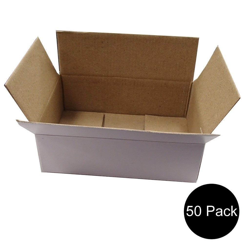 50- 6 x 4 x 2 White Corrugated Shipping/Mailer/Packing Boxes