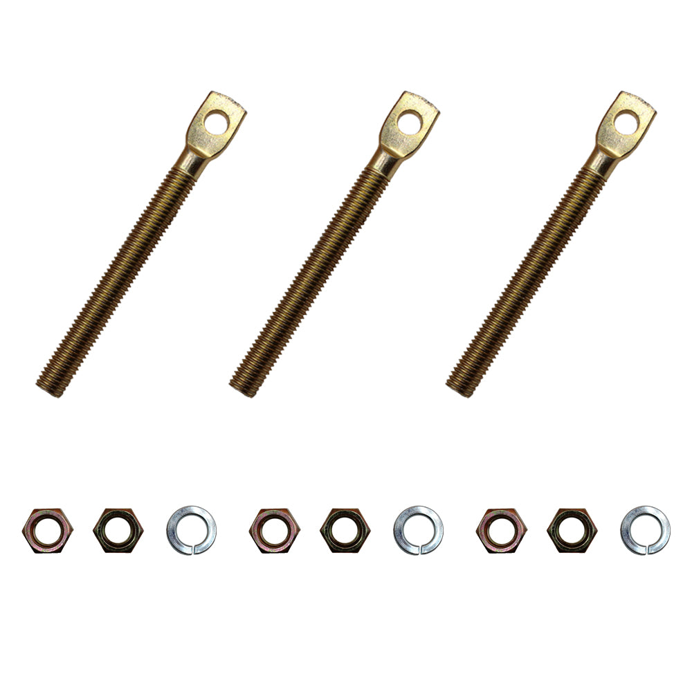 09124 Qty 3: Snow Plow Eyebolt w/ Nuts Fits FISHER
