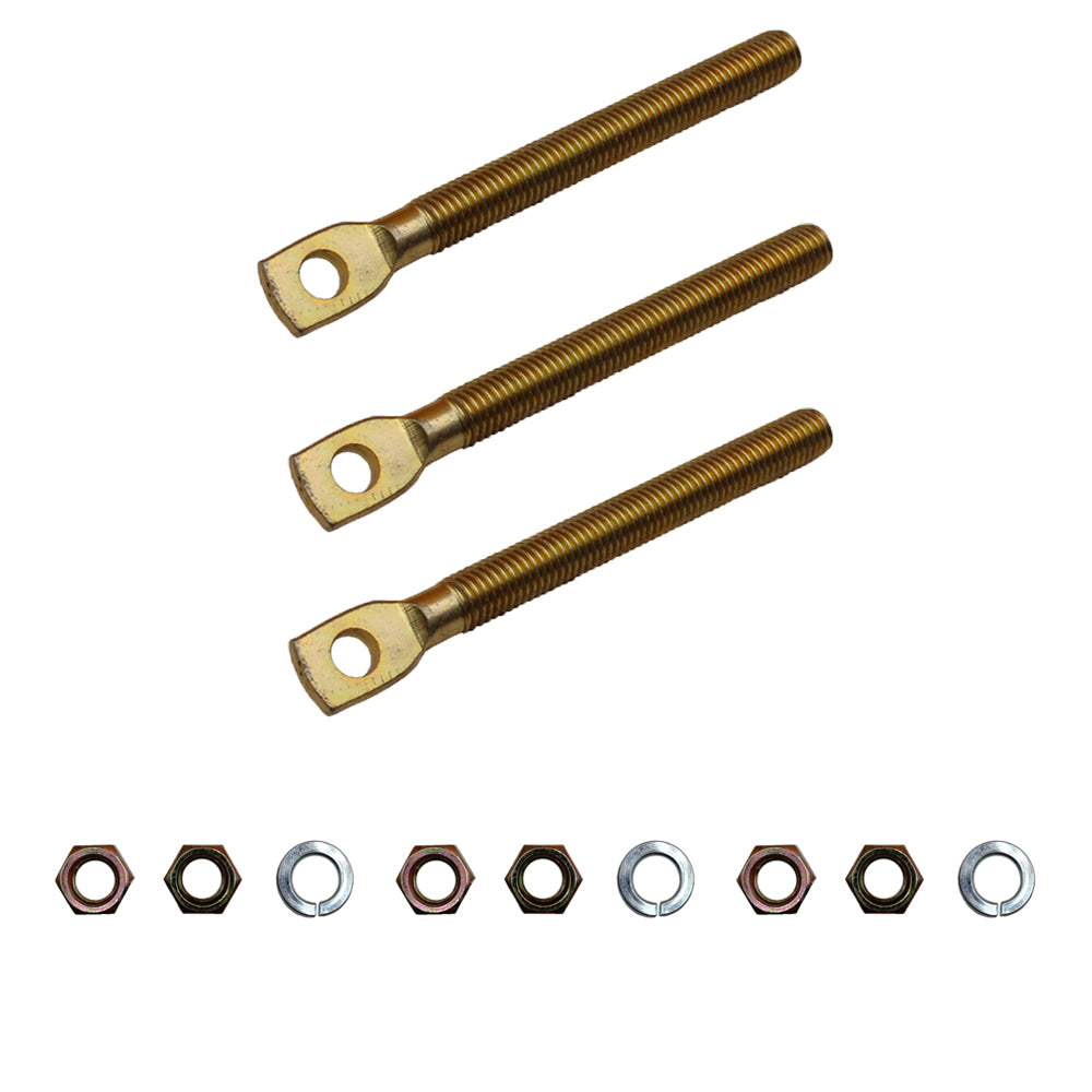 09124 Qty 3: Snow Plow Eyebolt w/ Nuts Fits Western