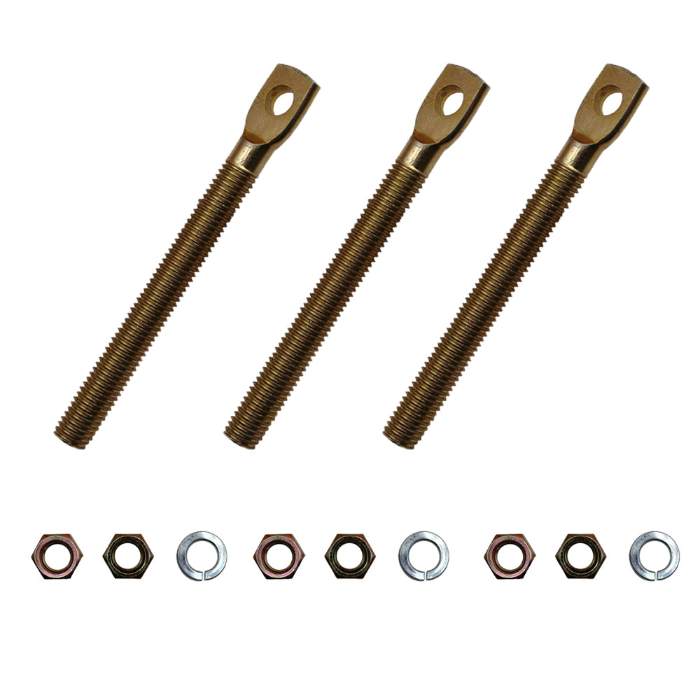 09124 Qty 3: Snow Plow Eyebolt w/ Nuts Fits Diamond