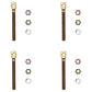 09124 Qty 4: Snow Plow Eyebolt w/ Nuts Fits Western
