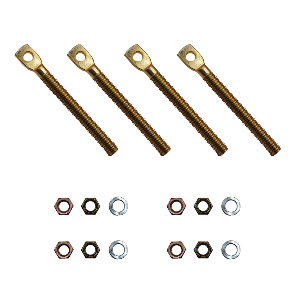09124 Qty 4: Snow Plow Eyebolt w/ Nuts Fits CURTIS