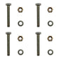 1501216MA Set of Four New Shear Bolts Lock Nuts with Spacers Fits Murray 88951MA