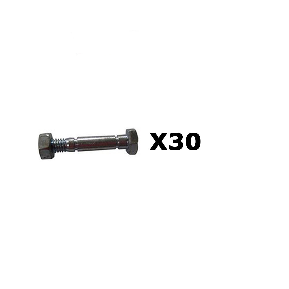 13865 Qty 30: 2-1/8" x 5/16" Shear Pin with Nut Fits Snapper