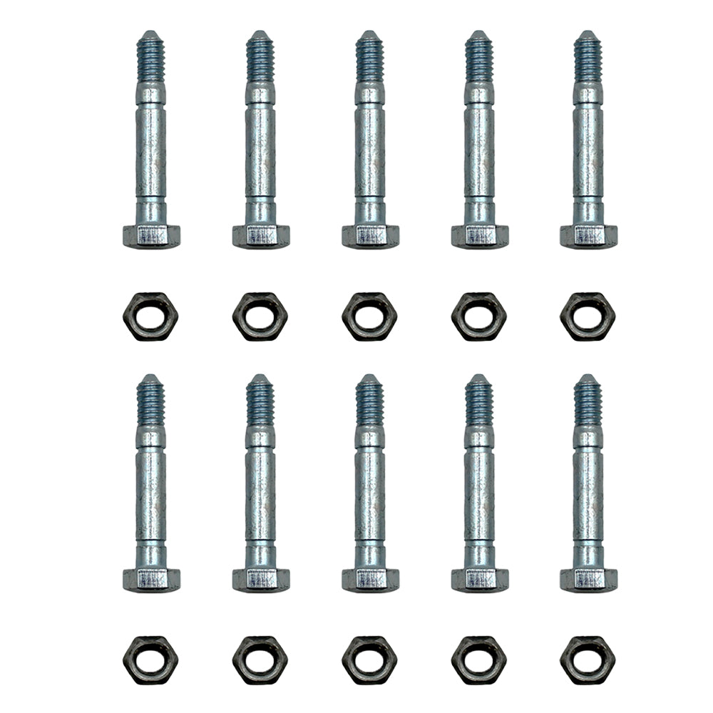3285-11 Qty 10: 2-1/8" x 5/16" Shear Pin with Nut Fits Toro