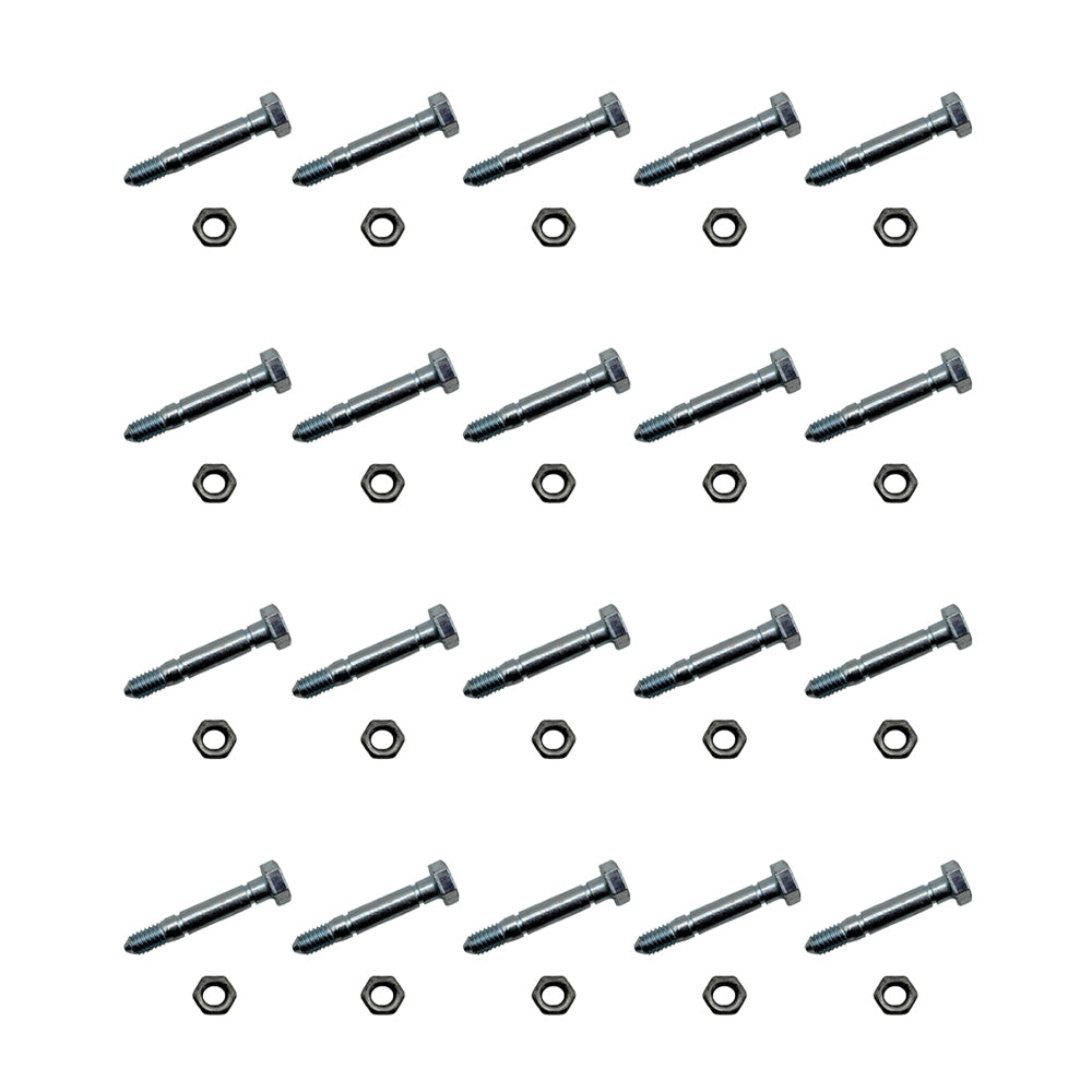 13865 Qty 20: 2-1/8" x 5/16" Shear Pin with Nut Fits Snapper