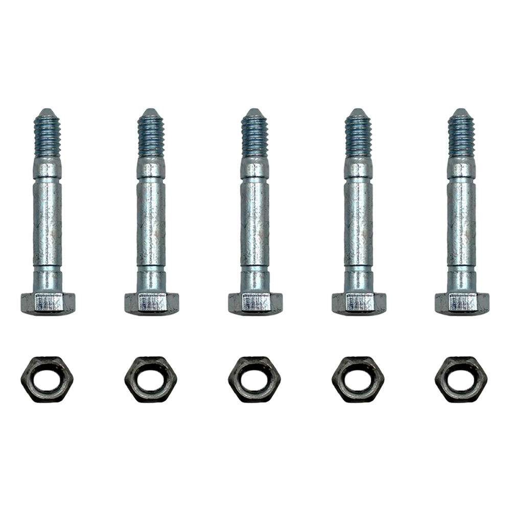 5 Pack, Shear Pins, & Nuts for Ariens 510015, 51001500 SnowBlower