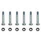 13865 Qty 6: 2-1/8" x 5/16" Shear Pin with Nut Fits Snapper