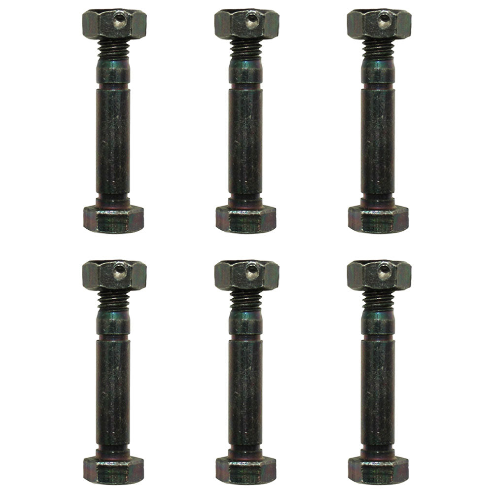 (6pk) 5575 Rotary Shear Pin & Locknut Compatible With Ariens 52100100