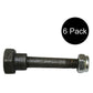 506690001 Qty 6: Shear Pin with Nut, 2" x 1/4" Fits Husqvarna