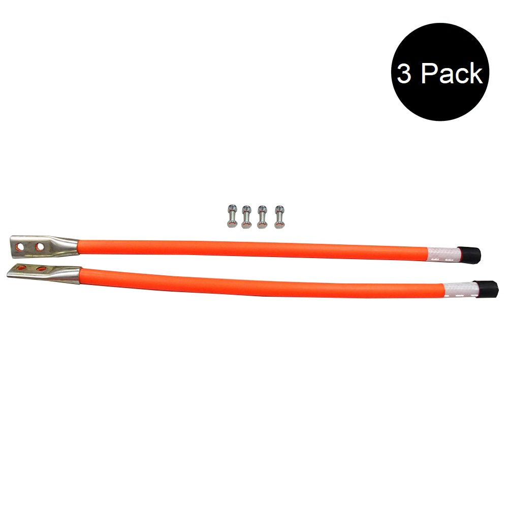 62595 Qty 3: Pair of 24" Orange Blade Markers Fits Western